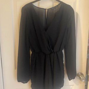 Black Romper with POCKETS!